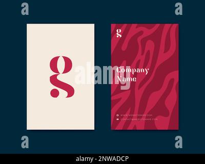 Cartes de visite Viva magenta. Modèle de carte de visite, illustration vectorielle. Fond vectoriel simple Viva magenta. Couleur de tendance de l'année 2023 Illustration de Vecteur