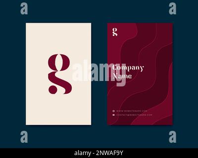 Cartes de visite Viva magenta. Modèle de carte de visite, illustration vectorielle. Fond vectoriel simple Viva magenta. Couleur de tendance de l'année 2023 Illustration de Vecteur