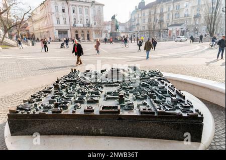 Preseren Square, Ljubljana, Slovénie Banque D'Images