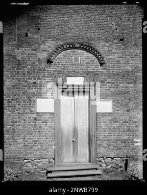 St. Thomass' Church, Bath, comté de Beaufort, Caroline du Nord. Carnegie Etude de l'architecture du Sud. États-Unis, Caroline du Nord, comté de Beaufort, Bath, Doors & Doors. Banque D'Images