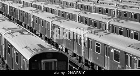 Dépôt de métro à Queens - photographie de voyage Banque D'Images