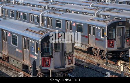 Dépôt de métro à Queens - photographie de voyage Banque D'Images