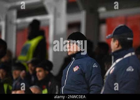 Cremona, Italie. 28/02/2023, Davide Ballardini US Cremonese et l'entraîneur Andrea Sottil d'Udinese Calcio lors de la série italienne Un match de football entre les États-Unis Cremonese AS Roma le 28 février 2023 au stade Giovanni Zini à Cremona, Italie. Photo Tiziano Ballabio Banque D'Images