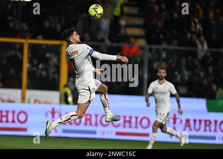 Cremona, Italie. 28/02/2023, Lorenzo Pellegrini de AS Roma pendant la série italienne Un match de football entre les Etats-Unis Cremonese DE ROMA le 28 février 2023 au stade Giovanni Zini à Cremona, Italie. Photo Tiziano Ballabio Banque D'Images