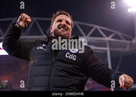 UTRECHT, PAYS-BAS - FÉVRIER 28: Entraîneur en chef Chris de Graaf de SV Spakenburg pendant le match final de la coupe KNVB TOTO néerlandaise entre le FC Utrecht et SV Spakenburg au Stadion Galgenwaard sur 28 février 2023 à Utrecht, pays-Bas (photo de Ben gal/Orange Pictures) Banque D'Images