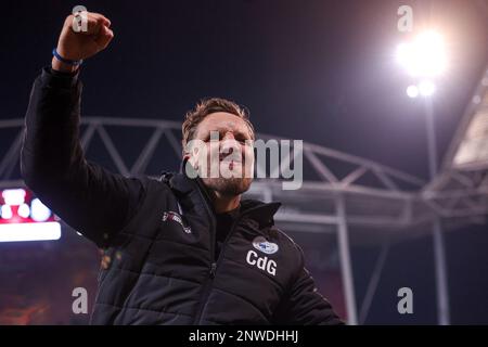 UTRECHT, PAYS-BAS - FÉVRIER 28: Entraîneur en chef Chris de Graaf de SV Spakenburg pendant le match final de la coupe KNVB TOTO néerlandaise entre le FC Utrecht et SV Spakenburg au Stadion Galgenwaard sur 28 février 2023 à Utrecht, pays-Bas (photo de Ben gal/Orange Pictures) Banque D'Images