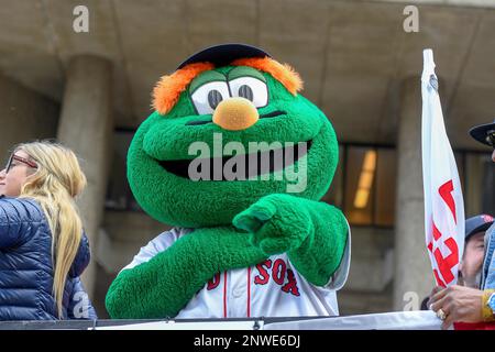 Boston Red Sox mascot Tessie the Green Monster before a spring training  baseball game against the Miami Marlins on March 5, 2023 at JetBlue Park in  Fort Myers, Florida. (Mike Janes/Four Seam