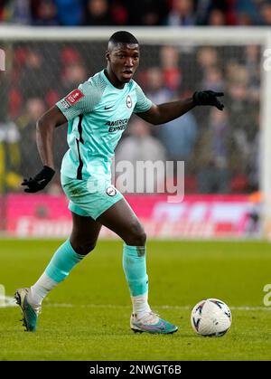 Stoke, Angleterre, le 28th février 2023. Moises Caicedo de Brighton lors du match de la FA Cup au stade Bet365, Stoke. Le crédit photo devrait se lire: Andrew Yates / Sportimage Banque D'Images