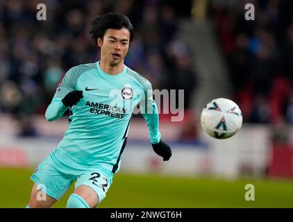 Stoke, Angleterre, le 28th février 2023. Kaoru Mitoma de Brighton lors du match de la FA Cup au stade Bet365, Stoke. Le crédit photo devrait se lire: Andrew Yates / Sportimage Banque D'Images