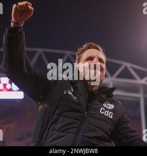 UTRECHT, PAYS-BAS - FÉVRIER 28: Entraîneur en chef Chris de Graaf de SV Spakenburg pendant le match final de la coupe KNVB TOTO néerlandaise entre le FC Utrecht et SV Spakenburg au Stadion Galgenwaard sur 28 février 2023 à Utrecht, pays-Bas (photo de Ben gal/Orange Pictures) Banque D'Images