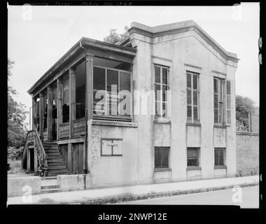 The Waring House, 351 Government St., Mobile, Mobile County, Alabama. Carnegie Etude de l'architecture du Sud. États-Unis, Alabama, Mobile County, Mobile, Maisons, Porches, escaliers. Banque D'Images