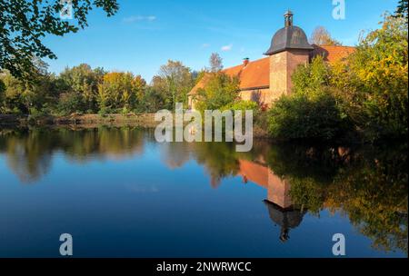 Château de Proebsting, ancien manoir, Borken-Hoxfeld, Muensterland, Rhénanie-du-Nord-Westphalie, Allemagne Banque D'Images