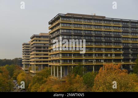 Bâtiment rangée G, Université de la Ruhr, Bochum, Rhénanie-du-Nord-Westphalie, Allemagne Banque D'Images