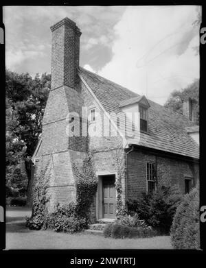 Adam Thoroughgggood House, Norfolk vic., Princess Anne County, Virginie. Carnegie Etude de l'architecture du Sud. États-Unis Virginia Princess Anne County Norfolk vic, cheminées, maisons, briques. Banque D'Images