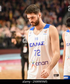 RIGA, LETTONIE. 27th février 2023. Lettonie contre Grèce, match de qualification de la coupe du monde de basket-ball de la FIBA. Banque D'Images