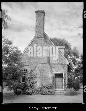 Adam Thoroughgggood House, Norfolk vic., Princess Anne County, Virginie. Carnegie Etude de l'architecture du Sud. États-Unis Virginia Princess Anne County Norfolk vic, cheminées, portes et embrasures, dormeurs, maisons, Briqueteries. Banque D'Images