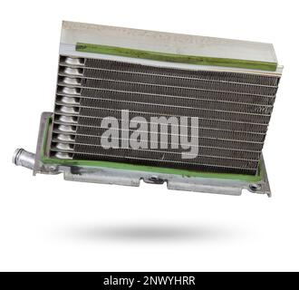 Radiateur de chauffage intérieur de voiture en aluminium pour le chauffage de l'air dans la voiture. Banque D'Images