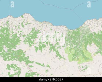 Trabzon, province du Turkiye. Ouvrez la carte des rues Banque D'Images