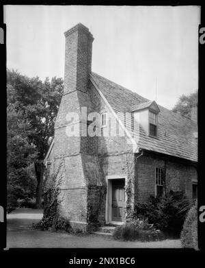 Adam Thoroughgggood House, Norfolk vic., Princess Anne County, Virginie. Carnegie Etude de l'architecture du Sud. États-Unis Virginia Princess Anne County Norfolk vic, cheminées, portes et embrasures, dormeurs, maisons, Briqueteries. Banque D'Images