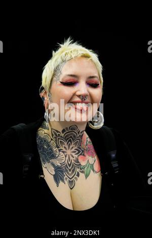 Brighton, East Sussex, Royaume-Uni. 25th févr. 2023. Brighton, Royaume-Uni. 25 et 26 février 2023. Le congrès annuel Brighton Tattoo 14th se tient au Brighton Centre, près du front de mer. Un grand nombre de personnes ont participé au spectacle annuel, qui a rassemblé plus de 500 artistes du monde entier le week-end de 25 février et 26th 2023 (Credit image: © Matt Duckett/IMAGESLIVE via ZUMA Press Wire) USAGE ÉDITORIAL UNIQUEMENT ! Non destiné À un usage commercial ! Banque D'Images