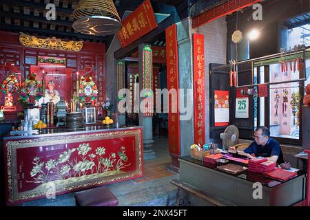 Tam Kung Temple, l'île de Coloane, Macao, Chine Banque D'Images