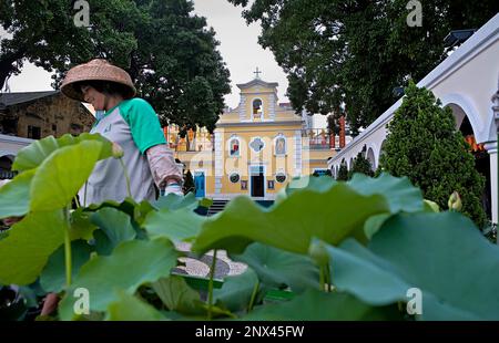 Chapelle Saint Francis Xavier, l'île de Coloane, Macao, Chine Banque D'Images