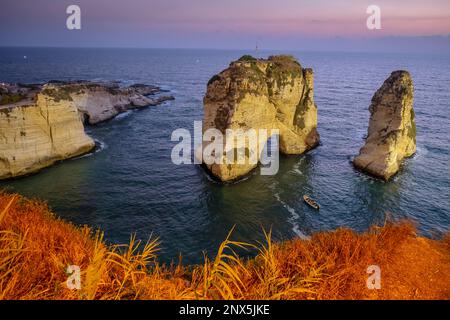 Les roches Raouche, Beirut, Liban Banque D'Images