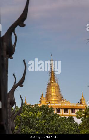 Temple Wat Saket, à Golden Mount, Bangkok, Thaïlande Banque D'Images