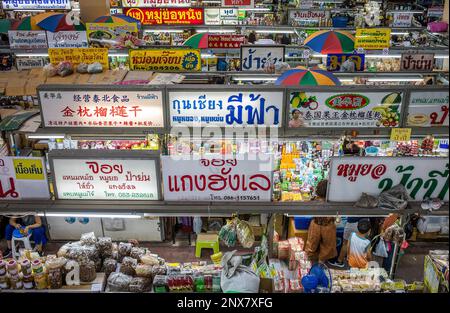 Marché de Warorot (Talat Warorot) à Chiang Mai, Thaïlande Banque D'Images