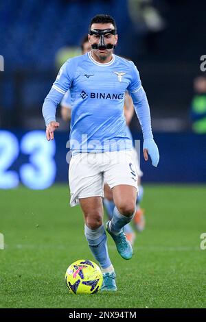 Rome, Italie. 27th févr. 2023. Pedro de SS Lazio pendant la série Un match entre Latium et Sampdoria au Stadio Olimpico, Rome, Italie, le 27 février 2023. Credit: Giuseppe Maffia/Alay Live News Banque D'Images