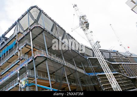 Google KX HQ bureaux bâtiment de bureau en construction dans la région de Kings Cross à Londres N! Angleterre Royaume-Uni février 2023 Grande-Bretagne KATHY DEWITT Banque D'Images