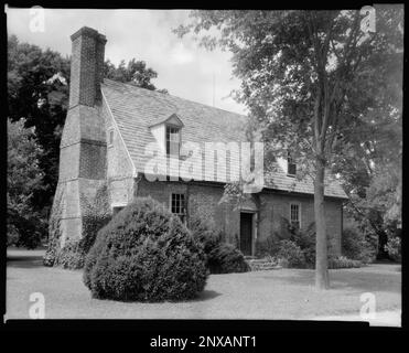 Adam Thoroughgggood House, Norfolk vic., Princess Anne County, Virginie. Carnegie Etude de l'architecture du Sud. États-Unis Virginia Princess Anne County Norfolk vic, cheminées, dormeurs, maisons, briques. Banque D'Images