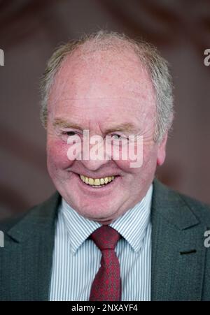 Entraîneur Jonjo O'Neill lors du lancement de la Handicap Weights & Gold Cup 100 au champ de courses de Cheltenham, en prévision du festival Cheltenham 2023. Date de la photo: Mercredi 1 mars 2023. Banque D'Images