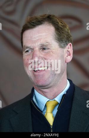 L'entraîneur Jamie Snowden lors du lancement de handicap Weights & Gold Cup 100 à l'hippodrome de Cheltenham, en prévision du festival Cheltenham 2023. Date de la photo: Mercredi 1 mars 2023. Banque D'Images