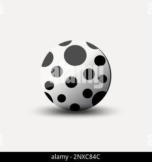 Bille isolée sur fond blanc. Balle abstraite 3D avec ombre molle. Illustration vectorielle Illustration de Vecteur