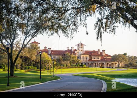 TPC Sawgrass Clubhouse au PLAYERS Stadium course, stade du tournoi DE golf PLAYERS Championship à Ponte Vedra Beach, Floride. (ÉTATS-UNIS) Banque D'Images