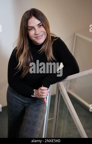 Madrid, Espagne. 01st mars 2023. L'écrivain italienne Viola Ardo présente son livre ''la décision'', une œuvre inspirée par le cas de la première femme qui a refusé un mariage réparateur en Italie dans les années soixante, à l'hôtel Iberostar Las Letras à Madrid, en Espagne, sur 1 mars 2023. (Photo par Oscar Gonzalez/NurPhoto) Credit: NurPhoto SRL/Alay Live News Banque D'Images