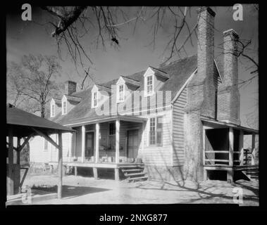 Mt. Gideon, Caroline County, Virginie. Carnegie Etude de l'architecture du Sud. États-Unis Virginia Caroline County, maisons de puits, porches, cheminées, maisons. Banque D'Images