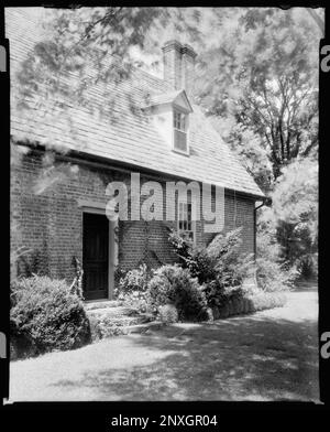 Adam Thoroughgggood House, Norfolk vic., Princess Anne County, Virginie. Carnegie Etude de l'architecture du Sud. États-Unis Virginia Princess Anne County Norfolk vic, portes et embrasures, dormeurs, maisons, briques. Banque D'Images