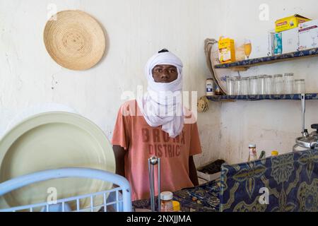 Mauritanie, Chinguetti, restaurant Banque D'Images