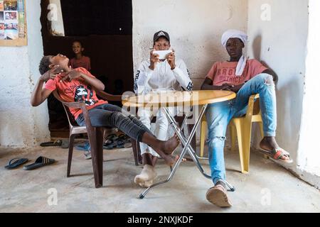 Mauritanie, Chinguetti, restaurant Banque D'Images