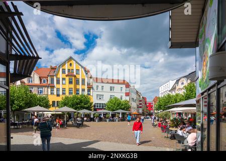 Herford: Vieille ville, place Alter Markt à Teutoburger Wald, Nordrhein-Westfalen, Rhénanie-du-Nord-Westphalie, Allemagne Banque D'Images