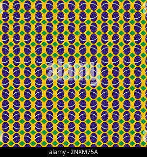 Motif abstrait du drapeau du Brésil Banque D'Images