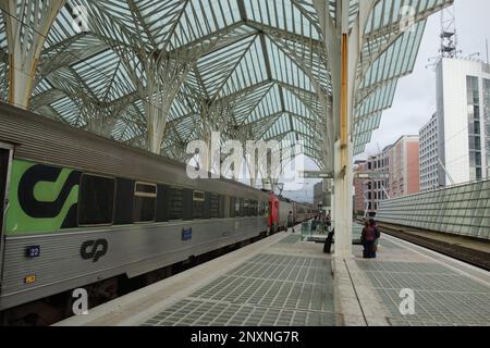 LISBONNE, PORTUGAL - 22 OCTOBRE 2022 Gare Oriente de Lisbonne Banque D'Images