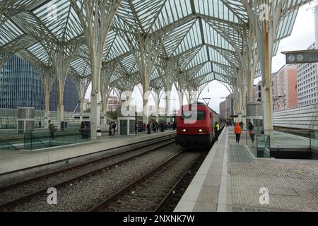 LISBONNE, PORTUGAL - 22 OCTOBRE 2022 Gare Oriente de Lisbonne Banque D'Images