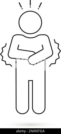 un homme noir à lignes fines, comme un homme qui se couche Illustration de Vecteur