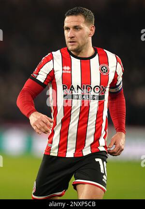 Billy Sharp de Sheffield United en action pendant le cinquième match de la coupe Emirates FA à Bramall Lane, Sheffield. Date de la photo: Mercredi 1 mars 2023. Banque D'Images