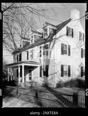 E. Marshall Rust Home, 320 North King Street, Leesburg, comté de Loudoun, Virginie. Carnegie Etude de l'architecture du Sud. États-Unis Virginia Loudoun County Leesburg, Porches, dormers, Maisons. Banque D'Images