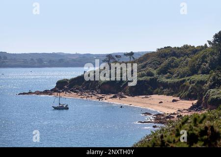 Plage de Tahiti à Carantec, Finistère. Banque D'Images