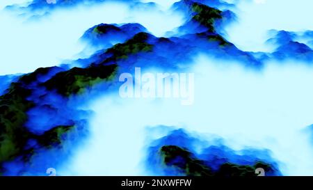 Concept de prévision, formation de nuages, effet de temps écoulé. Conception. La fumée ou les nuages se déplacent et se transforment Banque D'Images